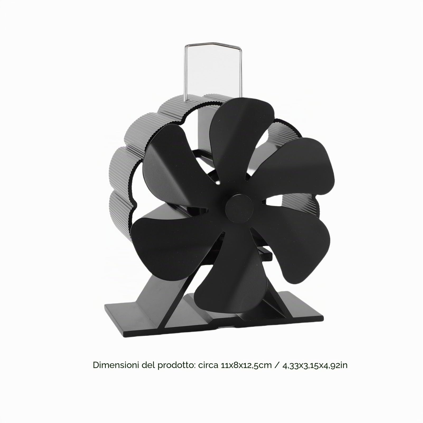 FTVOGUE Ventilatore stufa legna alluminio | Termico, senza elettricità, +80% flusso, per camino