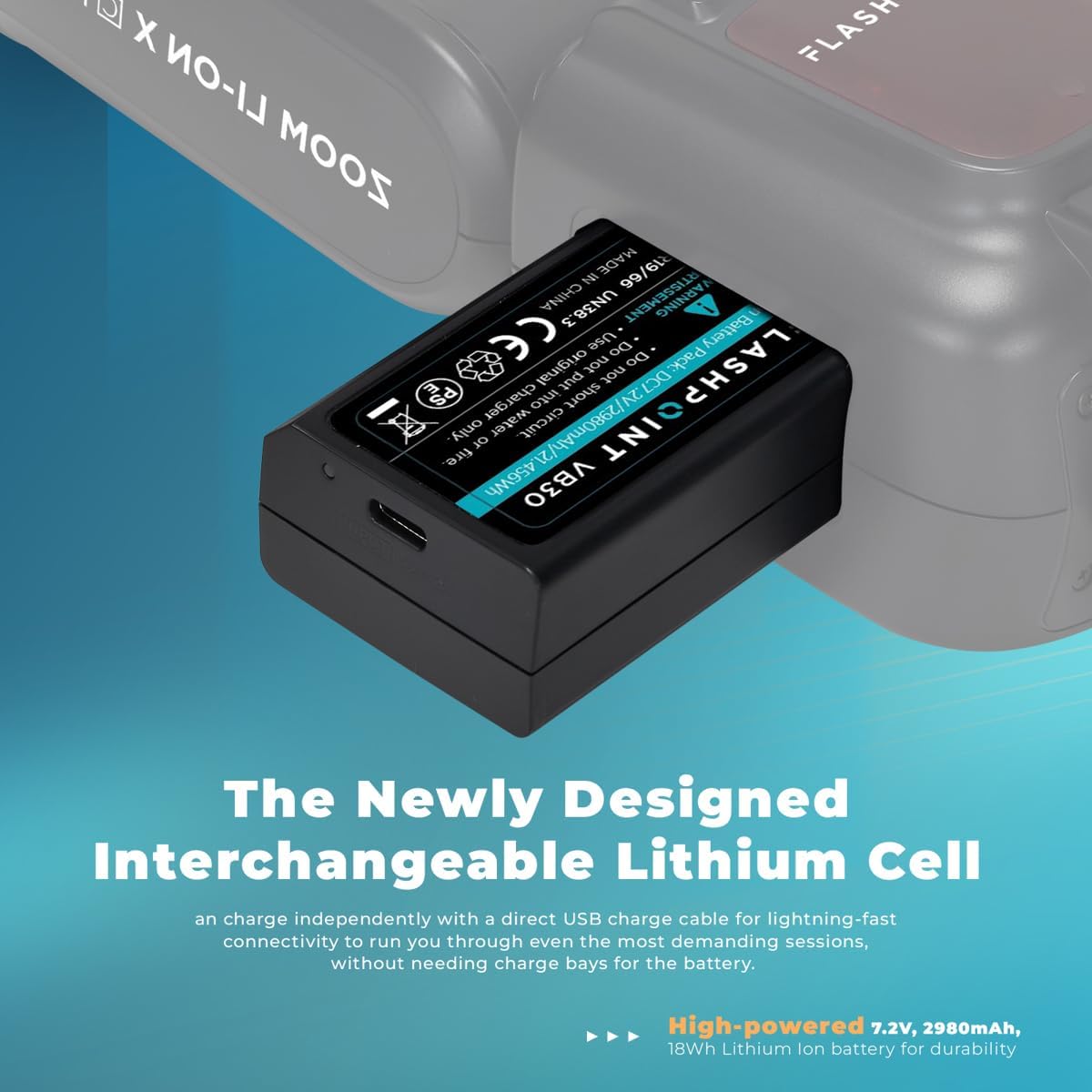 Flashpoint Zoom Li-on X PRO R2 TTL Round Head Camera Flash for Canon, Godox V1Pro-C, 76Ws Speedlight, 2.4G Wireless, 1/8000s HSS, 500 Full Power Shots, 2980mAh Li-ion Battery, Type-C Charging