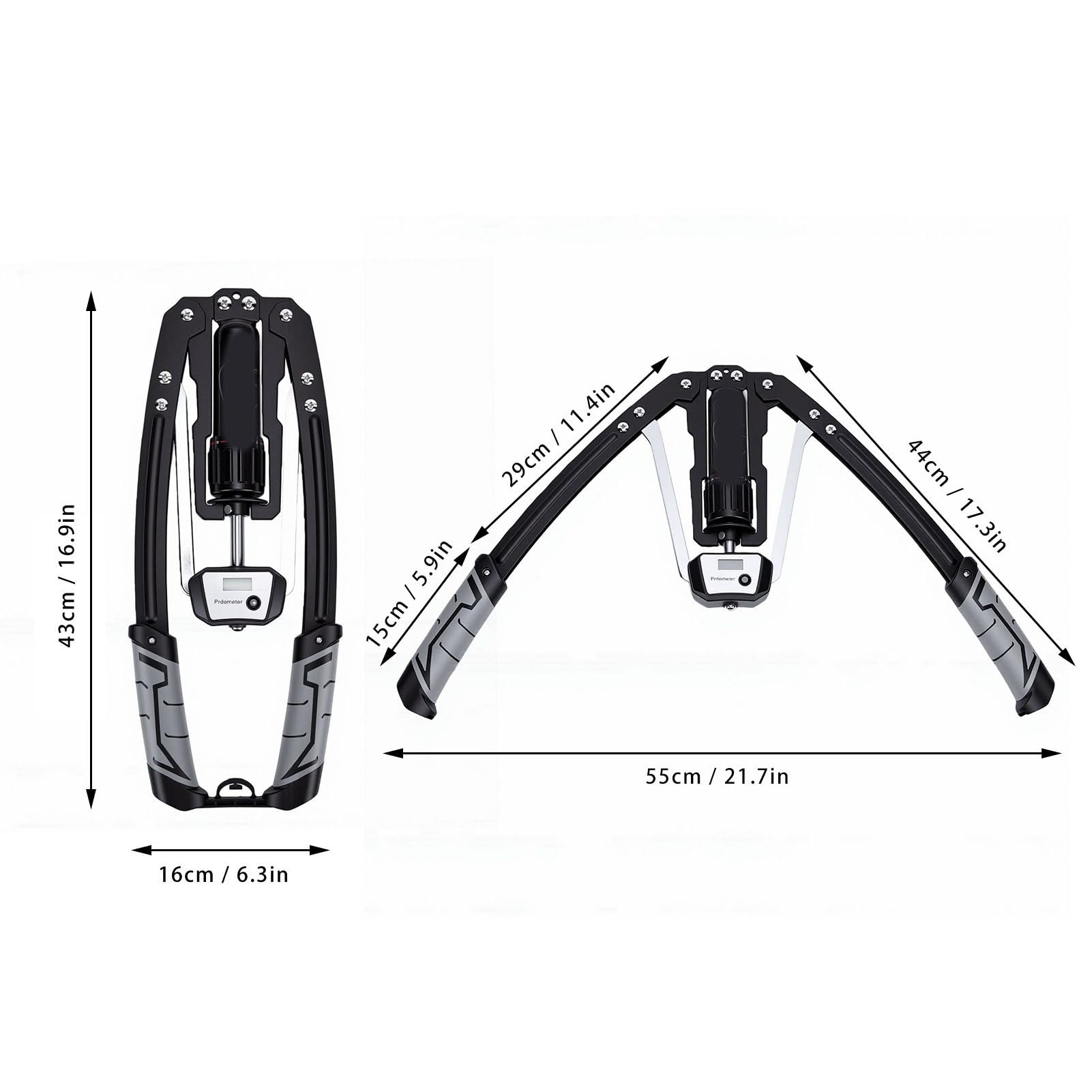 Zunate Trainer Idraulico per Braccia Resistente 10-200 Kg con Impugnatura Ergonomica per Allenamenti su Petto e Braccia