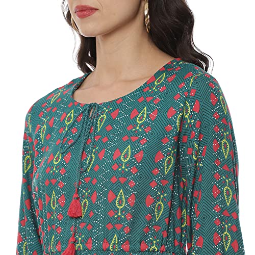 Image of Rangriti Teal Liva Straight Dress