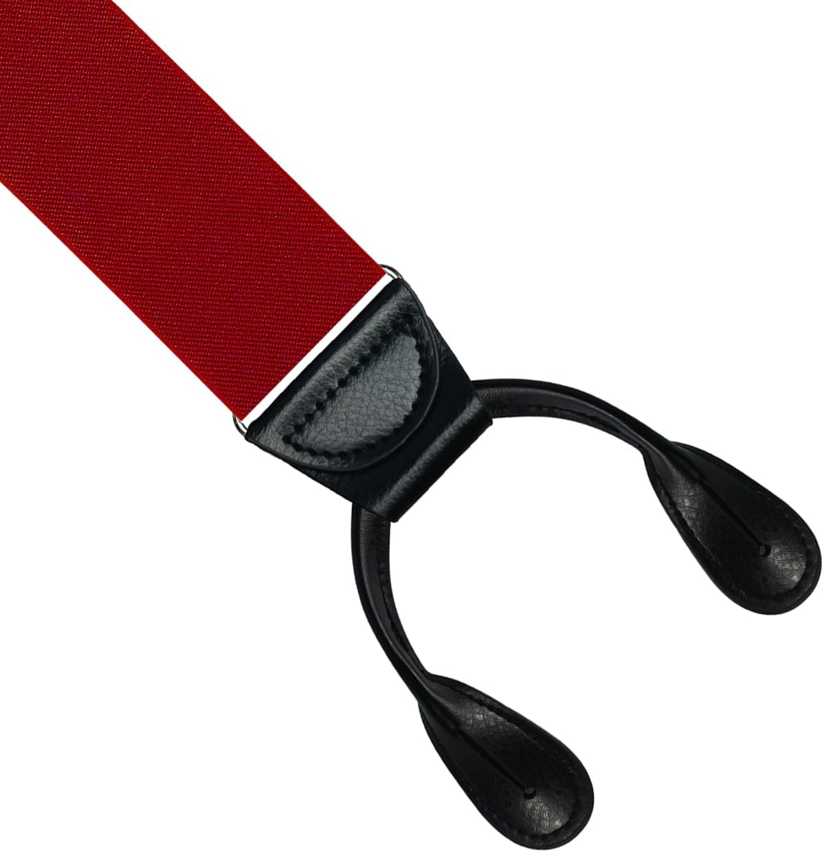 Moulen Men's Y-Back 2 Inches Wide Heavy Duty Button End Adjustable Utility Suspenders, Black, Size Large - Image 3