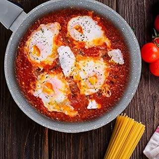 Blackmoor Padelle | Grigio, 24 cm | Padelle antiaderenti e antigraffio | Maniglie Cool Touch | Adatto per piani cottura a induzione, elettrici e a gas