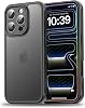 Minesk iPhone 16 Pro için MattCover Serisi Arkası Mat Polikarbonat Kenarları Silikon ve Köşeleri Güçlendirilmiş Kamera Korumalı ince Silikon Kılıf (Düz, 16 Pro)