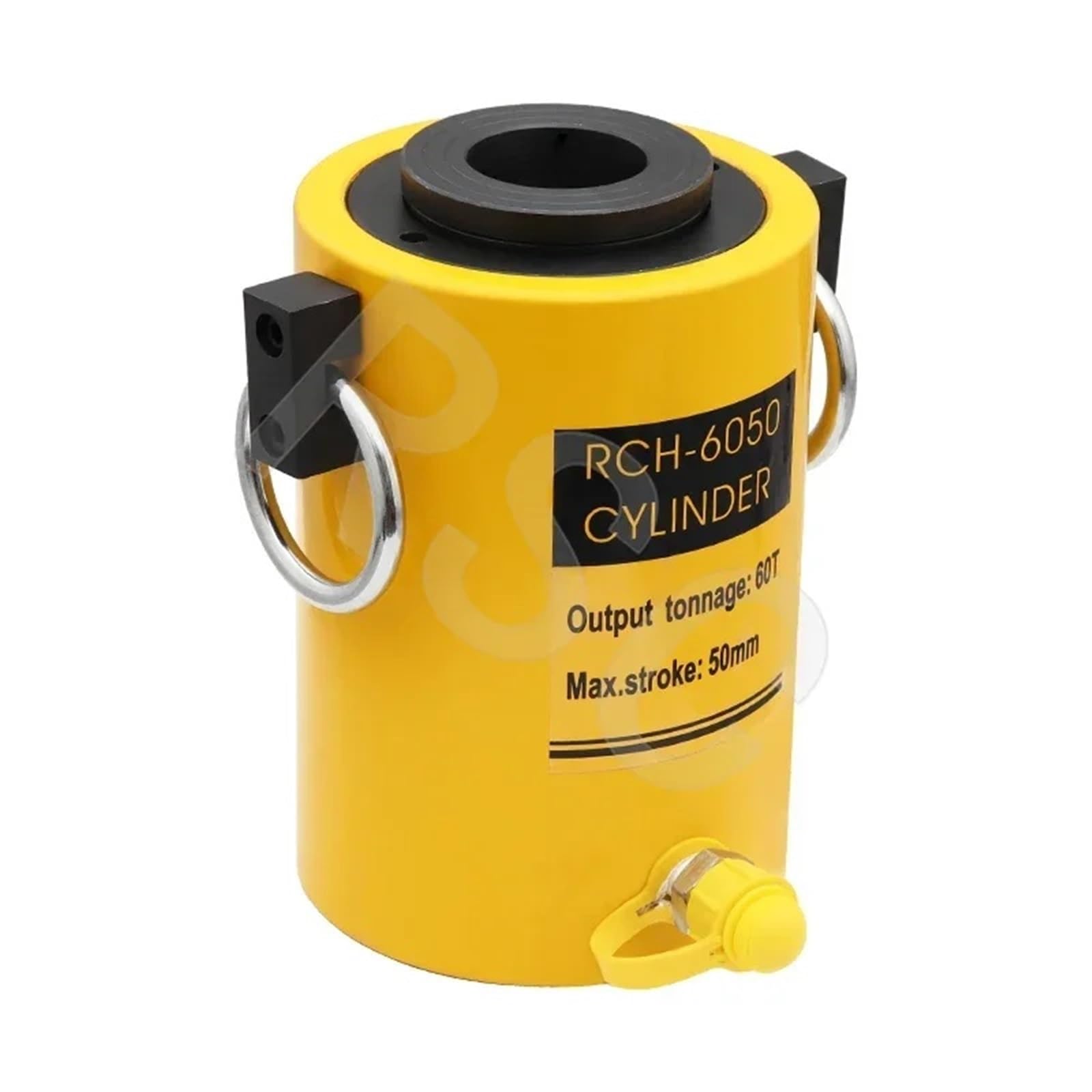 Hydraulic Ram, RCH-6050 Hollow Plunger, 60 Ton 50mm Hydraulic Hollow Plunger Jack,Hydraulic Hollow Cylinder for Long-Term Use