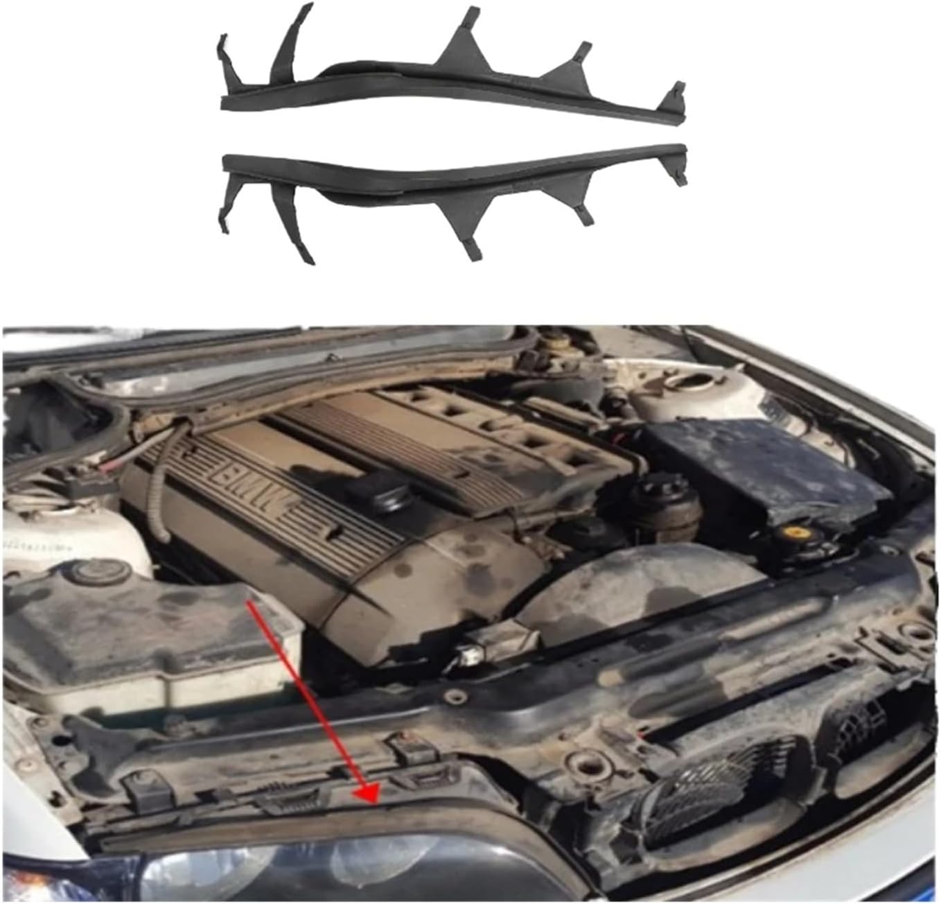 Car light sealing rubber Fit for BMW 3 Series E46 1998-2005 Headlight Seal Trim 63126921860 63126921859 Replacement Waterproof Rubber Gasket headlight lens gasket(63126921860)