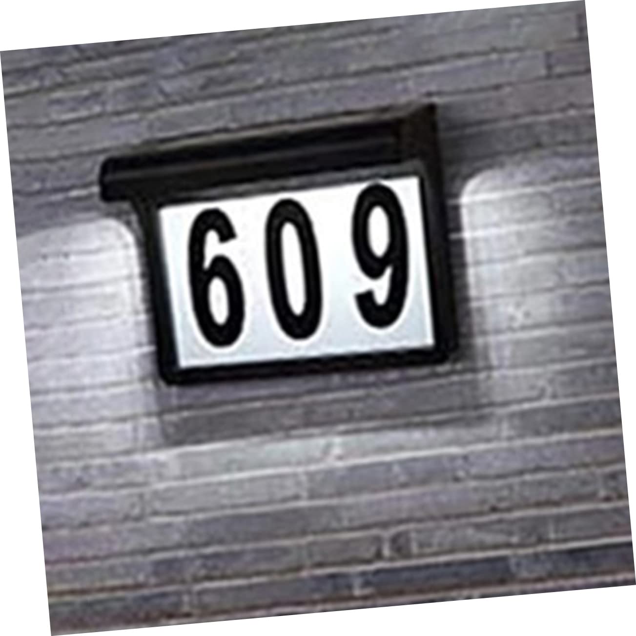 jojofuny Solarne Oświetlenie Numeru Domu Podświetlana Tablica Adresowa Do Użytku Zewnętrznego Idealna Do Oświetlenia Numerów Domów Nocy i Warunkach Niskiej Widoczności