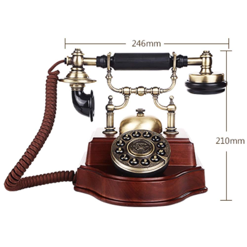 Telefon stacjonarny w stylu antycznym, telefon stacjonarny retro, telefon stacjonarny retro, klasyczny europejski telefon naziemny retro ze słuchawkami wiszącymi, odpowiedni do dekoracji do