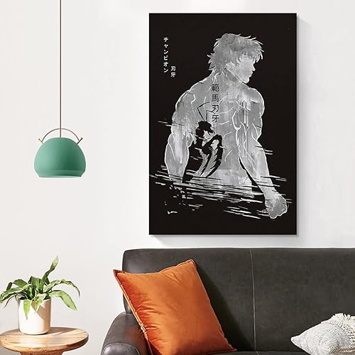 Miniatura 4 de Póster de anime Baki The Grappler Anime Baki The Grappler para habitación de niños, impresiones artísticas en lienzo para decoración de pared,