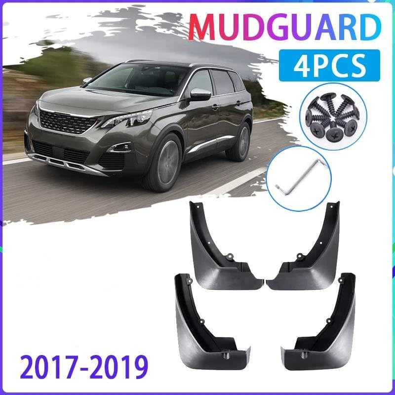 4 Parafanghi In Gomma Per Peugeot 5008 2017-2021, Paraspruzzi Paraschizzi, Anti Fango E Sabbia, Facili Da Installare - 6