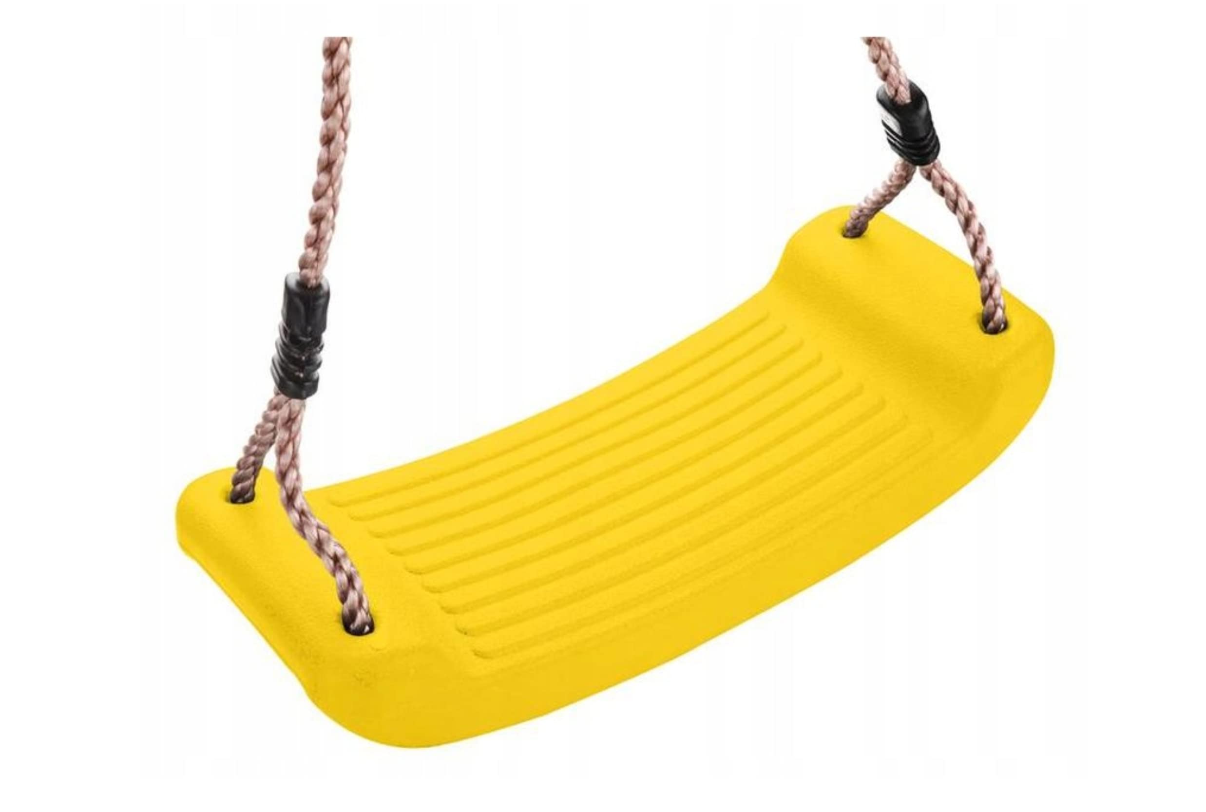 Yellow Swing Childrens Plastic Swing Seat For Kids Climbing Frame Diy Playground Tree House With Adjustable Ropes For Swing Frame Hang On Tree * From Happy Playgrounds (Yellow Swing)