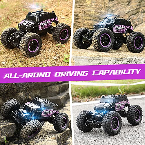 Songtai Remote Control Car, Purple Rc Truck 4X4 Off-Road Waterproof Function 360° Rotation, Suitable For Boys, Girls, Adult And Children's Toy #TOP6