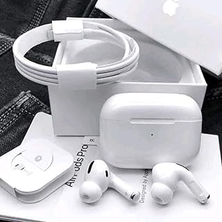 سماعات أذن لاسلكية برو مع علبة شحن، تقنية بلوتوث، لون أبيض