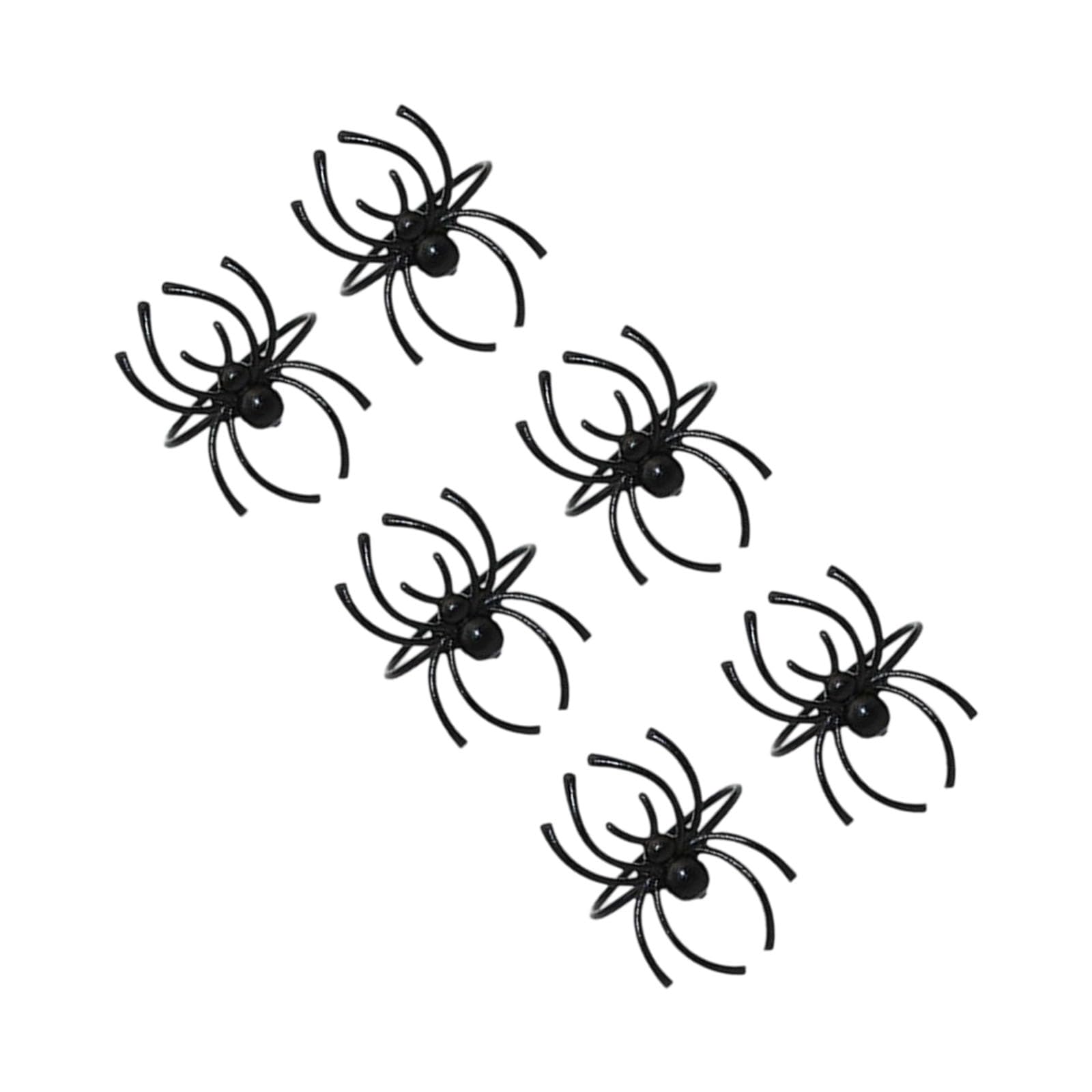 FACAILUO Pack of 6 Halloween Spiders Napkin Rings Alloy Materials Napkin Holders Table Decoration for Party Dining Setups