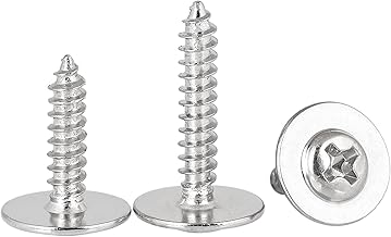 25 Pieces Cross Head Self Tapping Screws M2.6 x 8 x 8 mm 304 Stainless Steel Wood Screws for Plastic and Wood