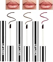 3 Pieces Removable Lip Liner, High Pigmentation, Soft Texture for Perfect Lip Contours (Dark Brown + Light Brown + Wine Red)