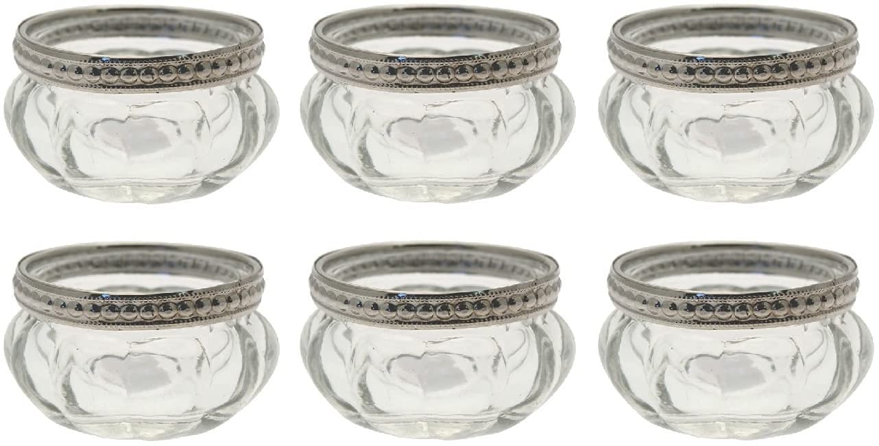 Floralcraft Vintage Pumpkin Votive Candles - Clear, 3.5cm (Set of 6) | Decorative Tealight Holders for Home Décor, Weddings, and Events