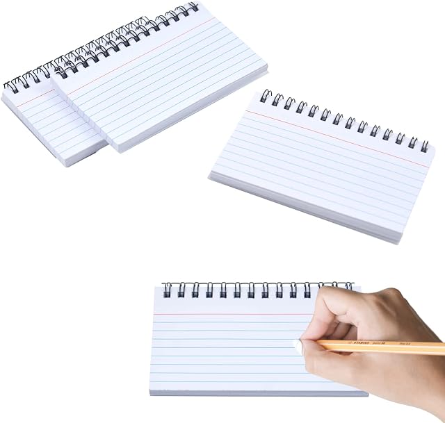 3 Pack Index Cards, 150 Sheets Flash Cards Lined Revision Cards Easy Flip Record Cards Cue Cards for Office Meeting, School Learning, Memory, Sticky Note (White)