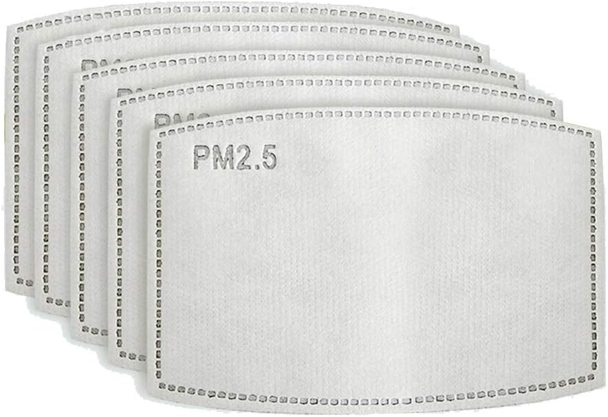 50 Pcs PM 2.5 Activated Carbon Filter Insert,5-Layers Filters by Amy Ge