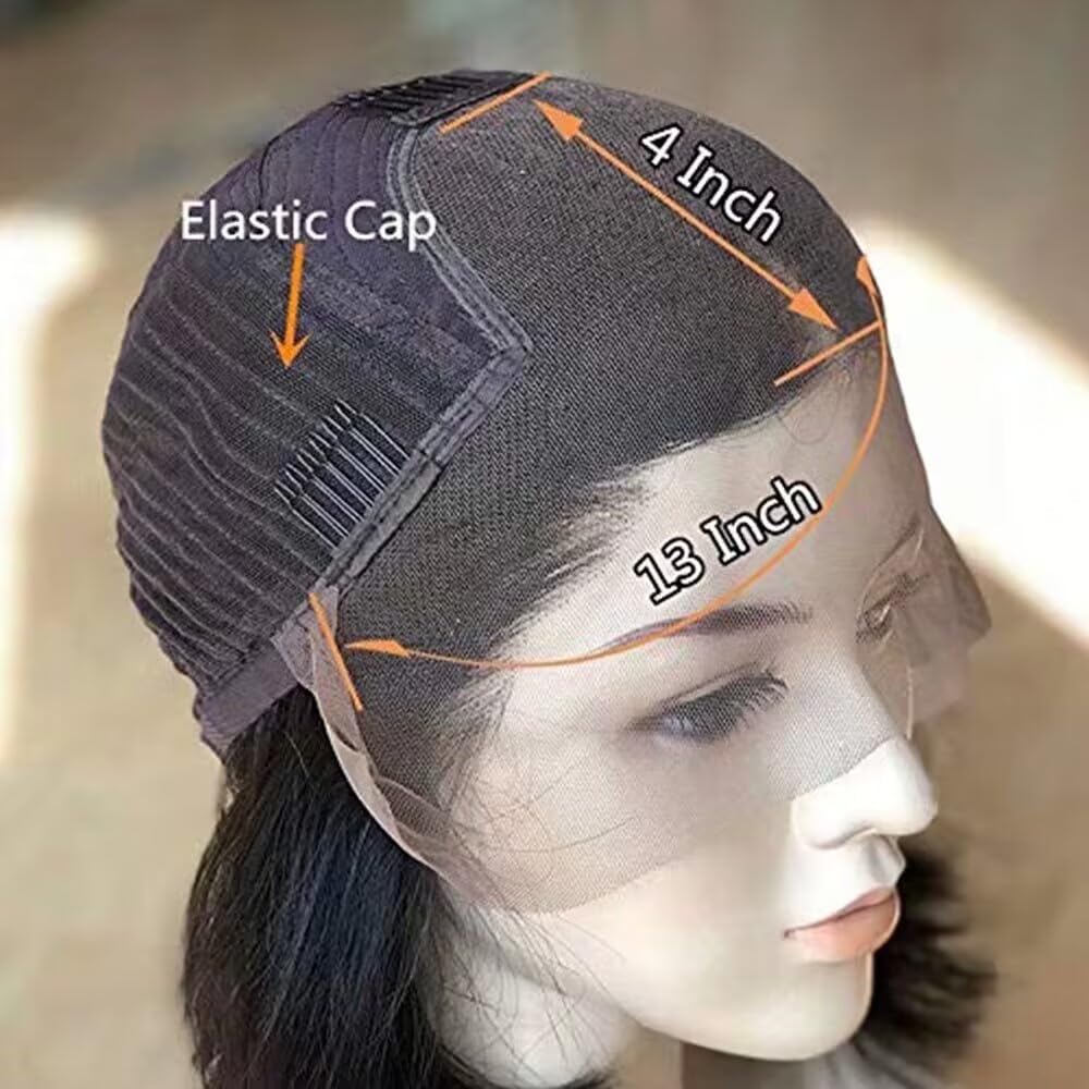 180 Density Brown Blonde Body Wave Human Hair 13X4 HD Invisible Lace Front Wig Pre Plucked Bleached Knots Brazilian Glueless Transparent Lace Frontal Highlight Blonde Wavy Wig with Baby Hair