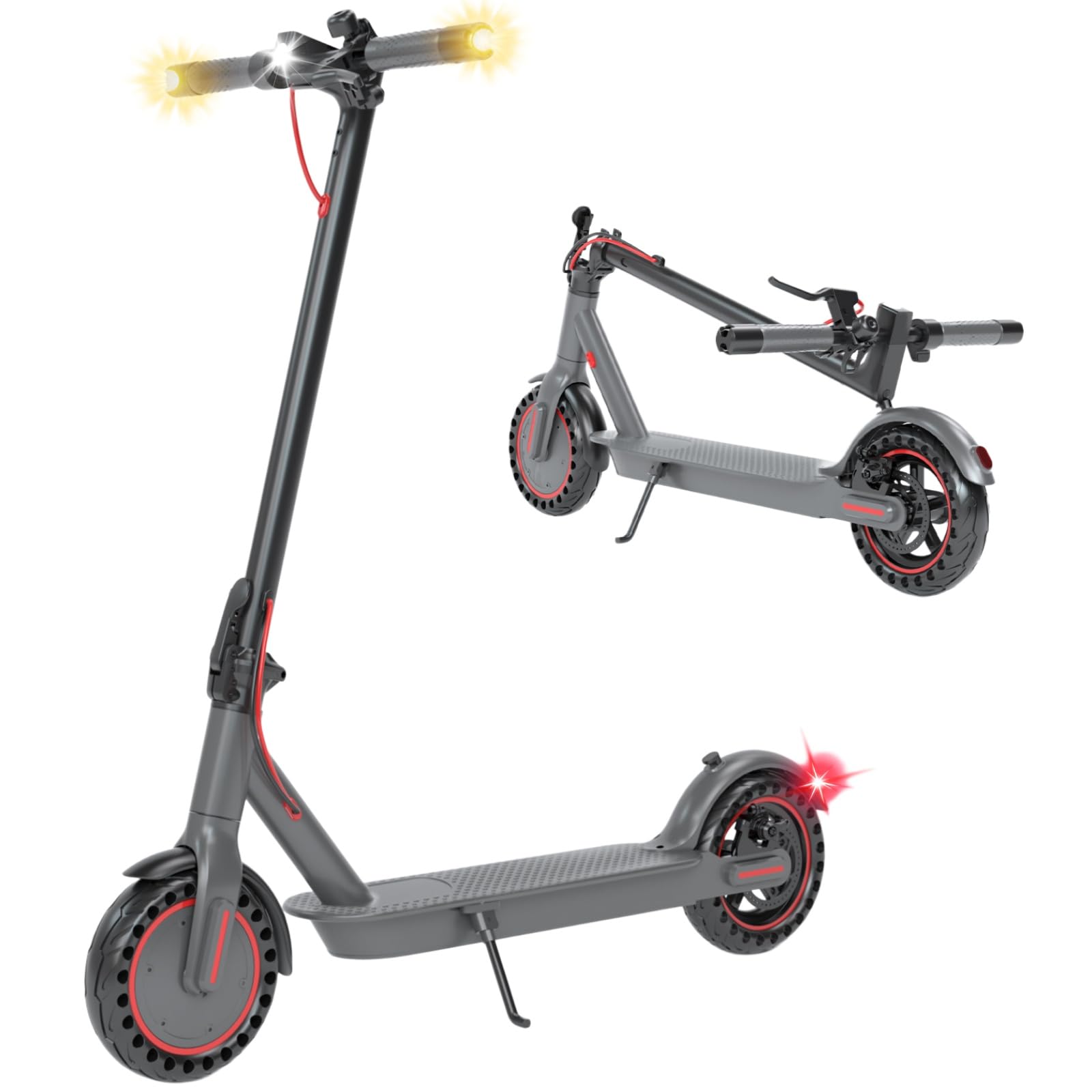 Patinete electrico, Motor de 350W, 25 KM/H, Alcance de 30 km, Patinete electrico Adultos, Plegable, neumáticos de 8,5", Pantalla LED y aplicación, Freno de Tambor.