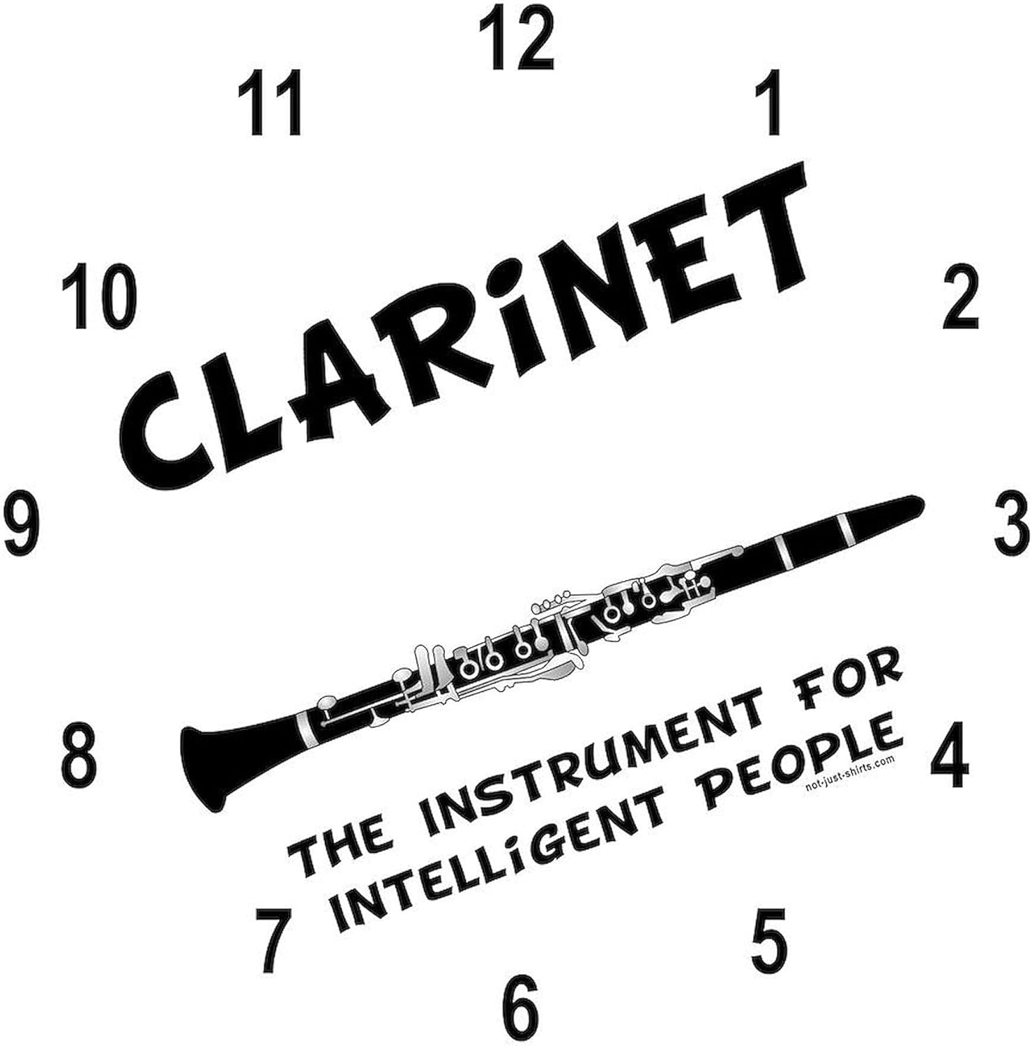 CafePress Clarinet Genius 10" Wall Clock for Livingroom, Kitchen, or Office