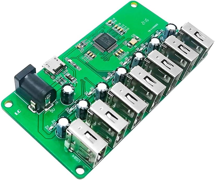 USB2.0 Hub Module, 480Mbps High Speed 7-Port Hub USB Expansion Module with Overcurrent Protection