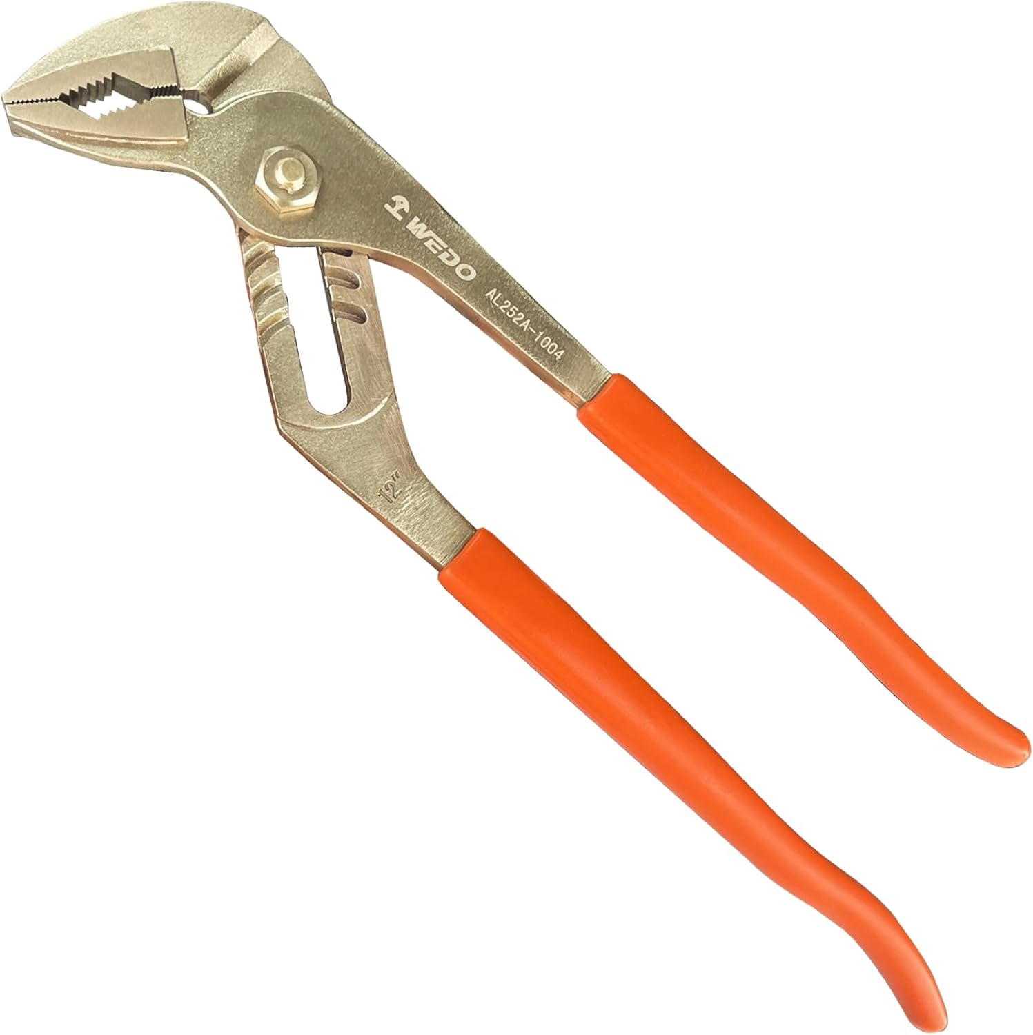 WEDO Water Pump Pliers, Slip Joint Pliers, Tongue and Groove Pliers, Length 10 inch, length 250mm, Max jaw opening 32mm, Aluminum Bronze, Non-Sparking, DIN Standard, BAM & FM Certificate