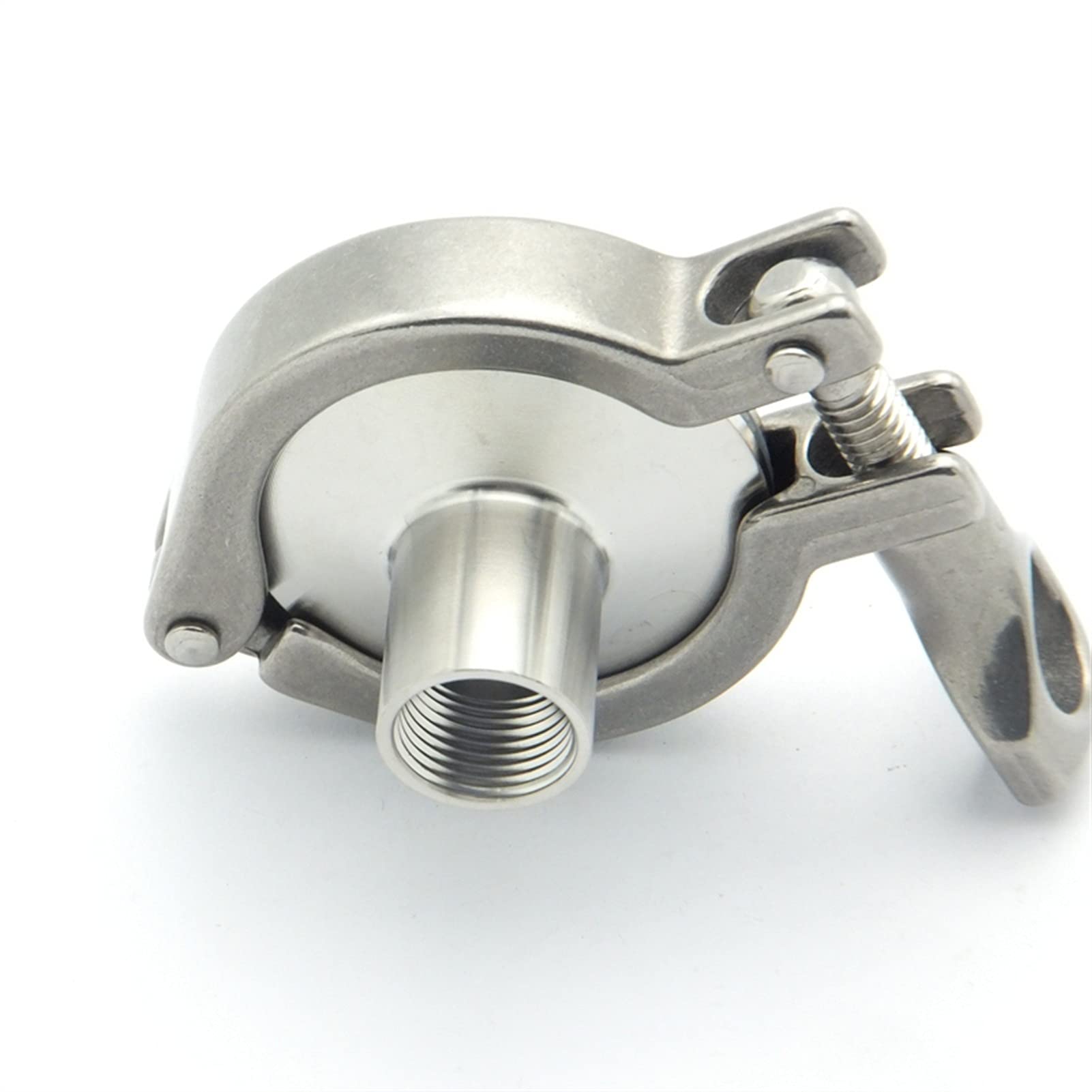 Genérico 304 Juego de Accesorios de tubería de Acero Inoxidable 3/8 "BSP Ferrulo Femenino de Hilo + 3/4" Tri PINTURACIÓN + Junta de Silicona + Tapa de Extremo