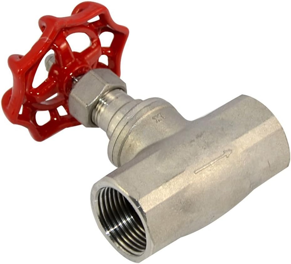 1" NPT Female Threaded Heavy Duty Globe Valve,Inline,Stainless Steel SUS SS 316,CF8M