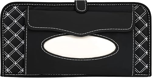 Miniatura 5 de Estuche de almacenamiento para CD de automóvil, organizador de visera solar para automóvil, camioneta, SUV con servilletas gratis, pertenencia