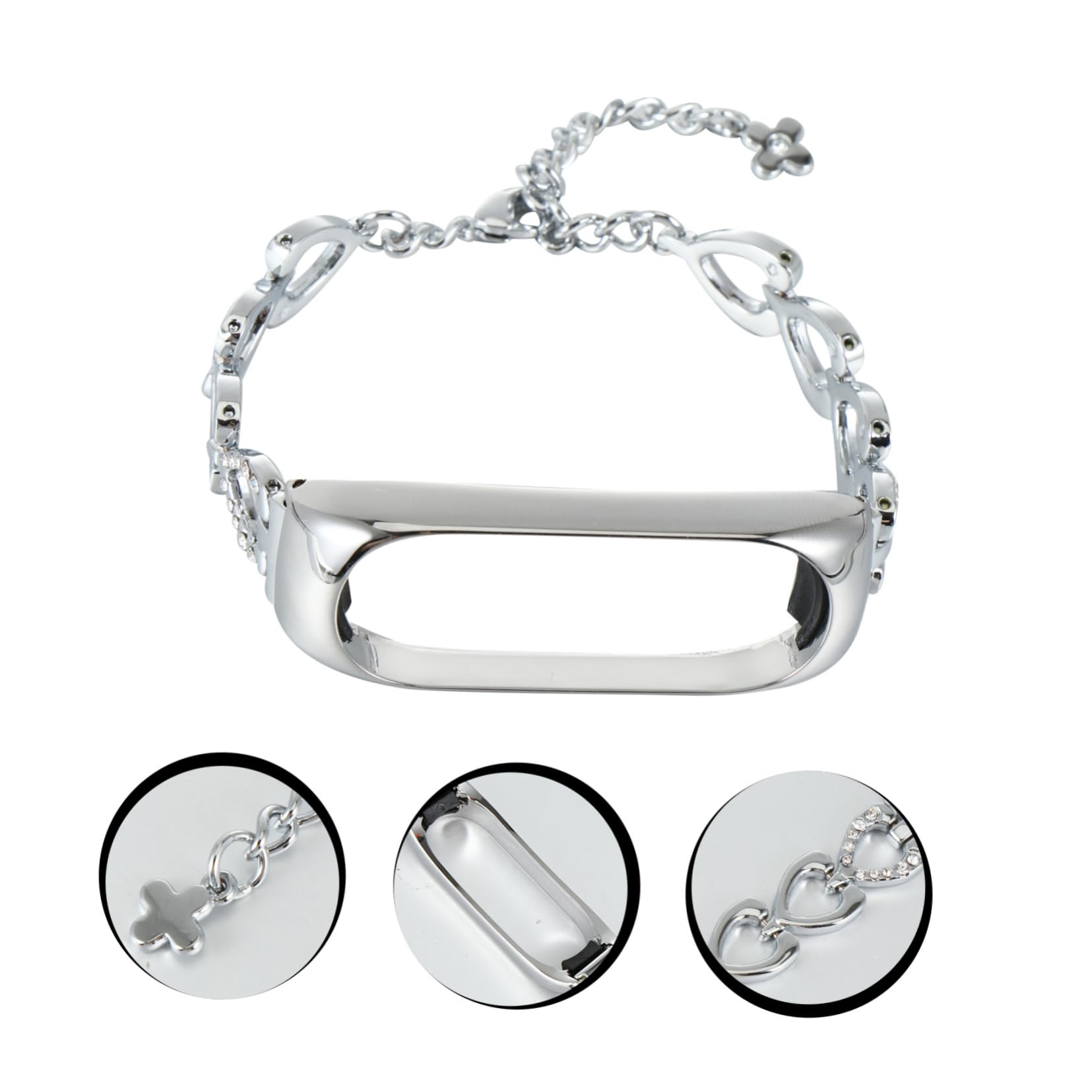 UKCOCO 2 Pièces Millet Bracelet Bracelets Pour Hommes Argent Reloj Inteligente Vintage Montre Élastique De Montre Montre Montage Montre En Alliage De