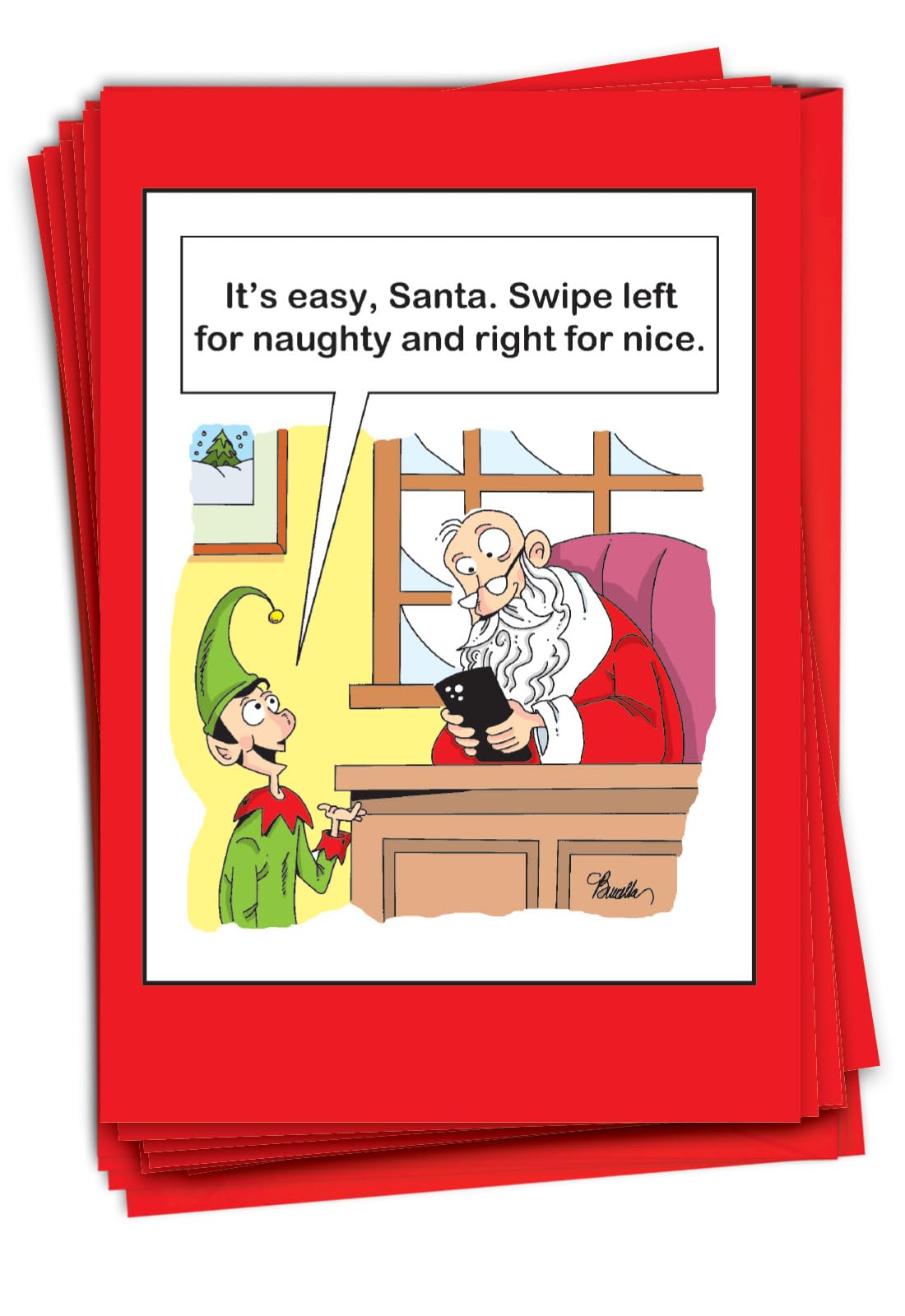 NobleWorks, Plowed - 12 Funny Christmas Cards Boxed - Bulk Set, C10744XSG- B12x1 - View #6