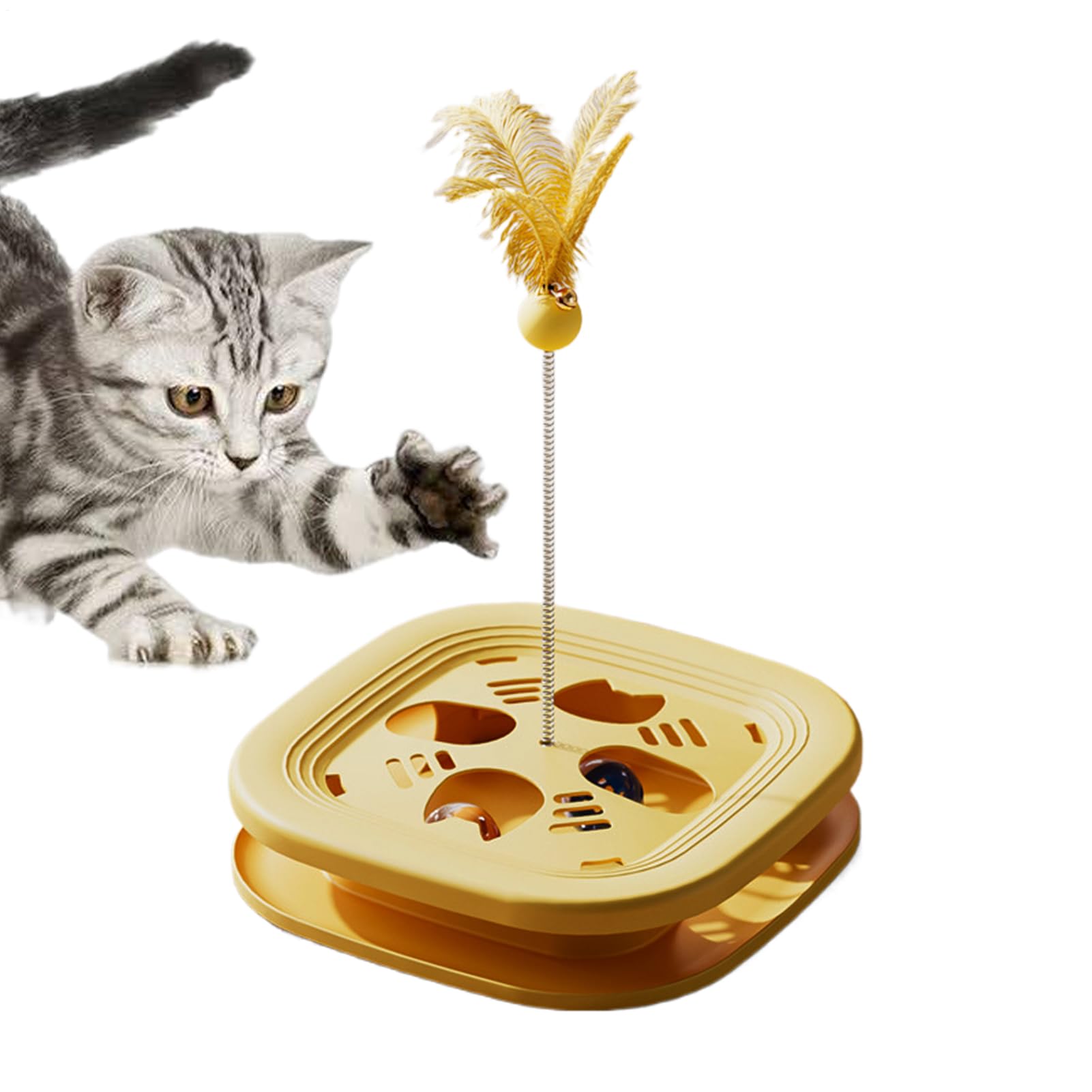 Juguete interactivo para gatos contra el aburrimiento en interiores con laberinto de bolas