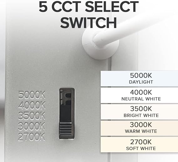 Maxxima 6 in Slim LED Downlight Canless Square 5 CCT Ultra-Thin Recessed, 1000 Lumens Flat Panel Light, Color Select 2700K-5000K (2700K/3000K/3500K/4000K/5000K) IC Rated Dimmable Junction Box Included