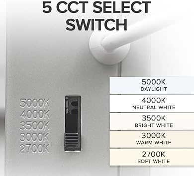 Maxxima 6 in Slim LED Downlight Canless Square 5 CCT Ultra-Thin Recessed, 1000 Lumens Flat Panel Light, Color Select 2700K-5000K (2700K/3000K/3500K/4000K/5000K) IC Rated Dimmable Junction Box Included