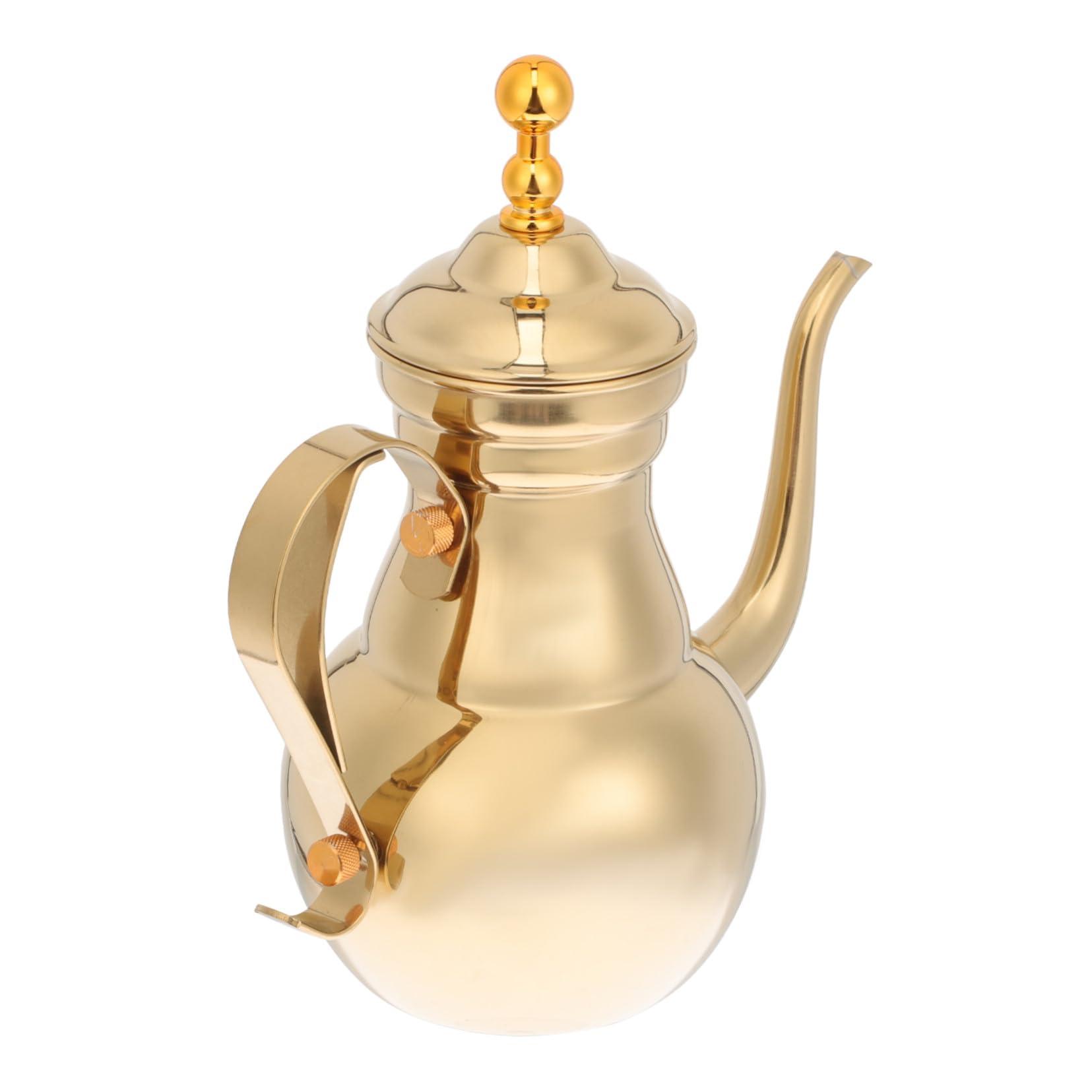 Homoyoyo Caffettiera in Acciaio Inossidabile Color Oro con Filtro Integrato Bollitore da Caffè Multiuso con Beccuccio per Controllo Preciso per Caffè e Bevande Calde e Fredde