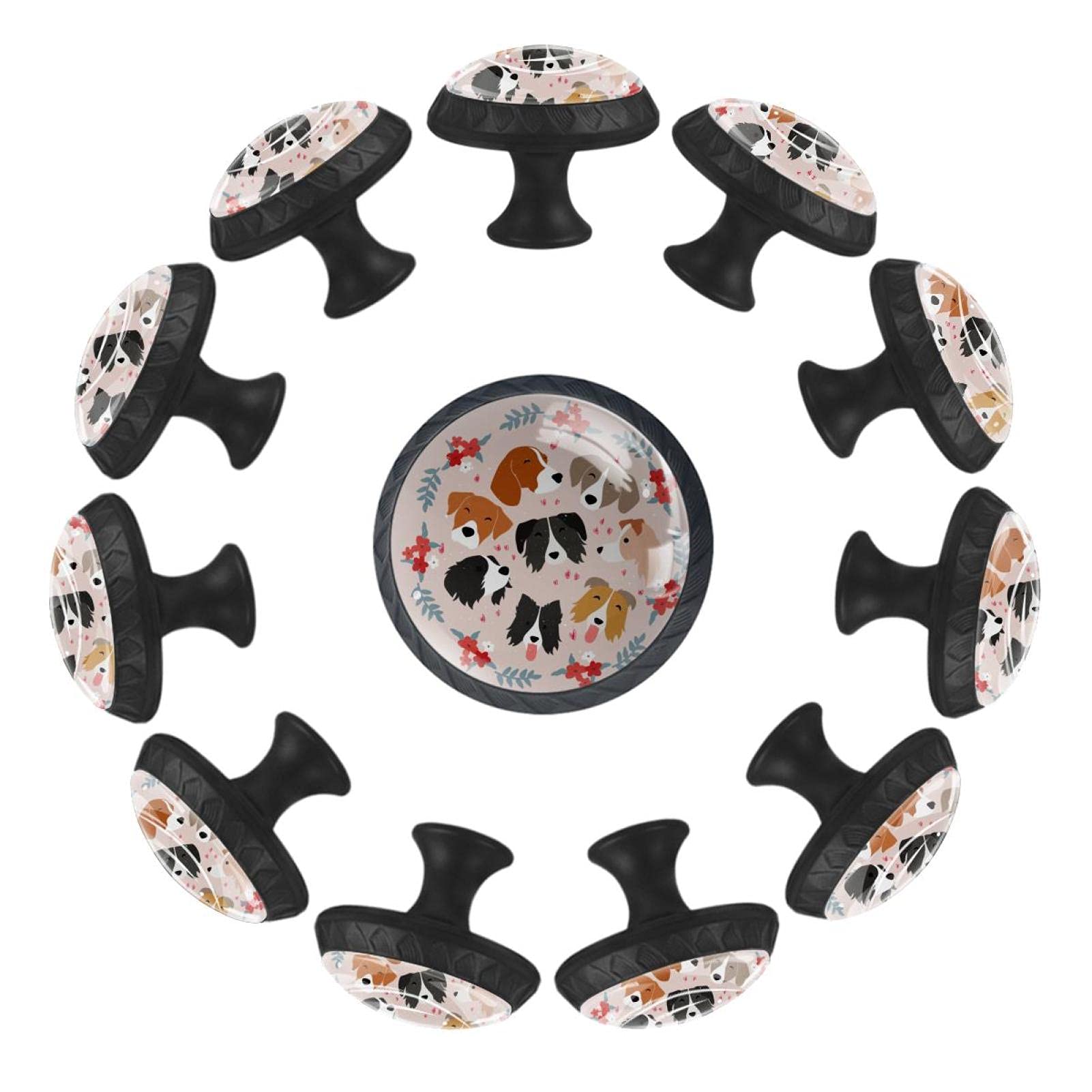 Boutons de tiroir animaux 35mm ergonomiques pour meuble de crèche x12