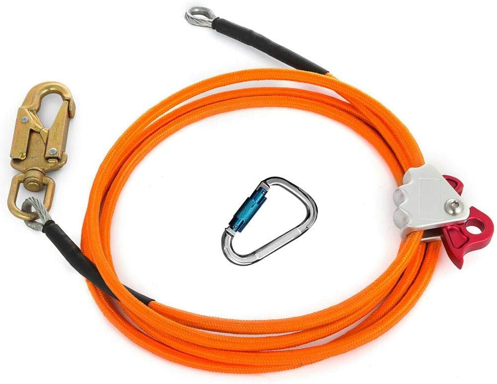 Kinbelle Better Grab Steel Core Flipline Kit - Adjustable Tree Lanyard, Low Stretch, Cut Resistant – for Fall Protection, Arborist, Tree Climbers