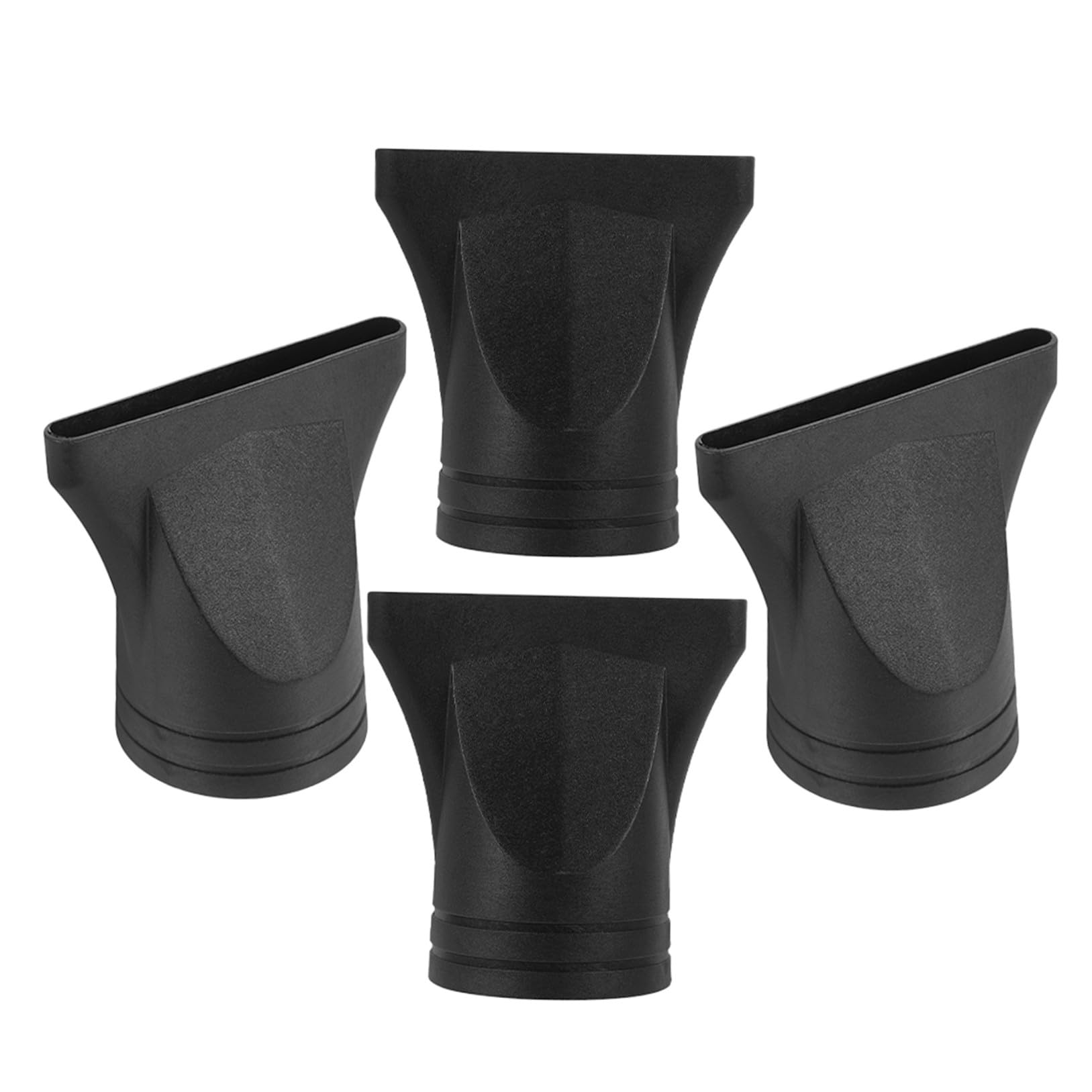 LIFKOME Boquilla Estrecha para Secador de Pelo Set de 4 Accesorios Adaptador para Cabello Rizado Piezas de Repuesto Compatibles Secadores de Aire de 4-4,8 Cm Plástico Negro Duradero