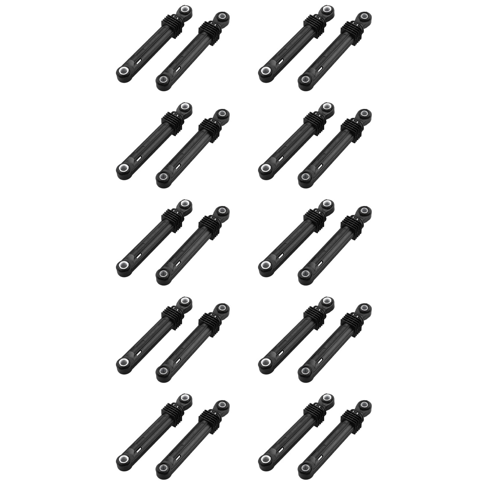 Amortisseur laveuse 100N en plastique noir pour machine à laver domestique - Lot de 20 pcs