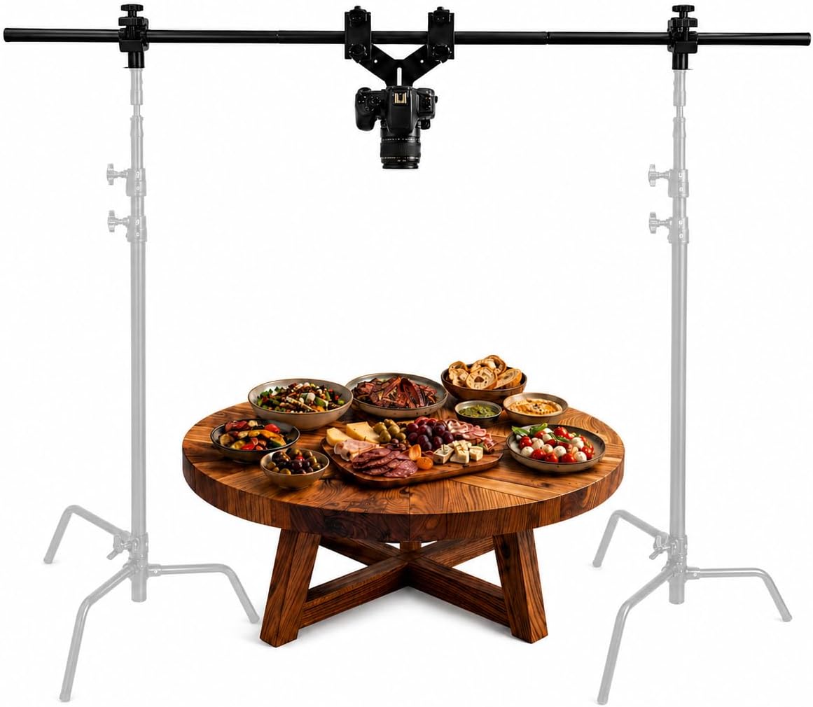 Glide Gear OH 150 Overhead Rig – For Camera, Lights – 4–12ft Modular Platform, Tripod/C-Stand Mounted, 20 lb Capacity