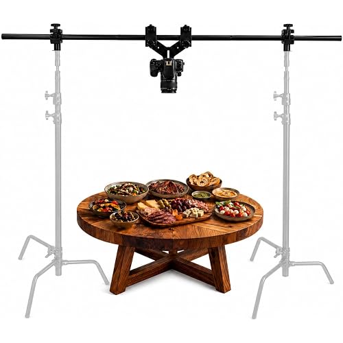 Glide Gear OH 75 Overhead Mount – DSLR, Smartphone – 6ft Adjustable Pole, Top-Down Rig, 15lb Capacity, Aluminum Build