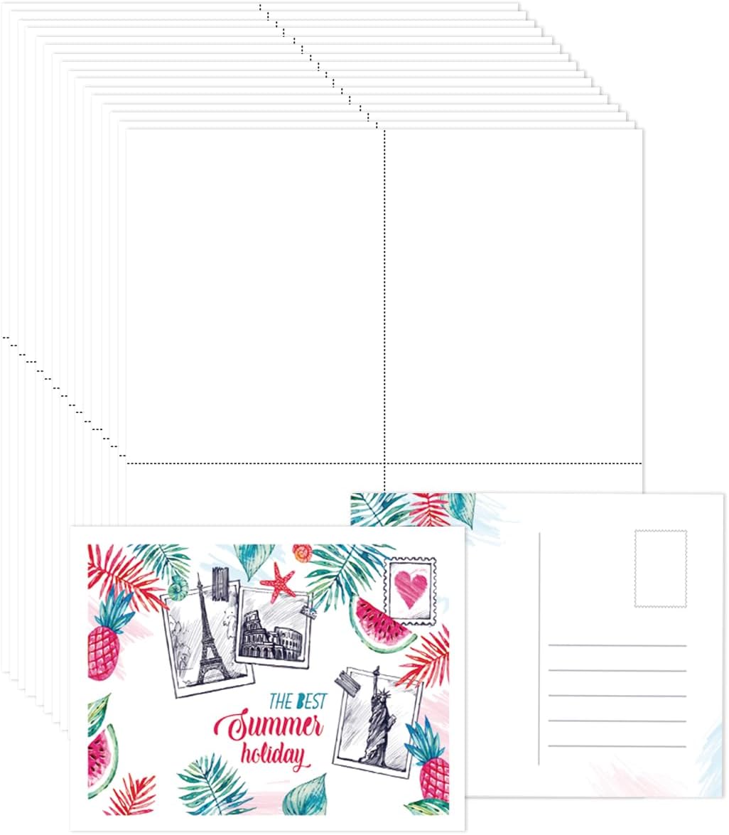Amazon.com : 65lb White 4up Postcards - Desktop Publishing Supplies ...