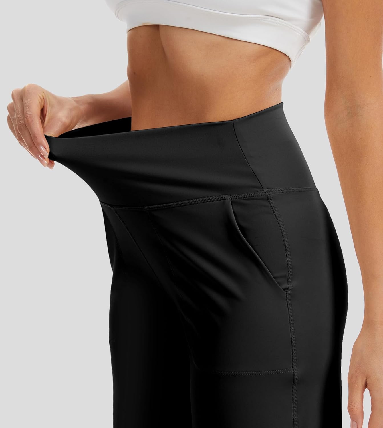 Women's Wide Leg Yoga Pants with Pockets High Waist Workout Pants Buttery Soft Lounge Pants Casual Gym Pilates - Image 4