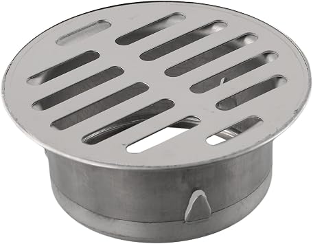 Stainless Steel Floor Drain for Roof Outdoor Balcony Garden Drainage 50mm up to 200mm Diameter Hollow Construction Fits PVC Pipe 83mm Tube