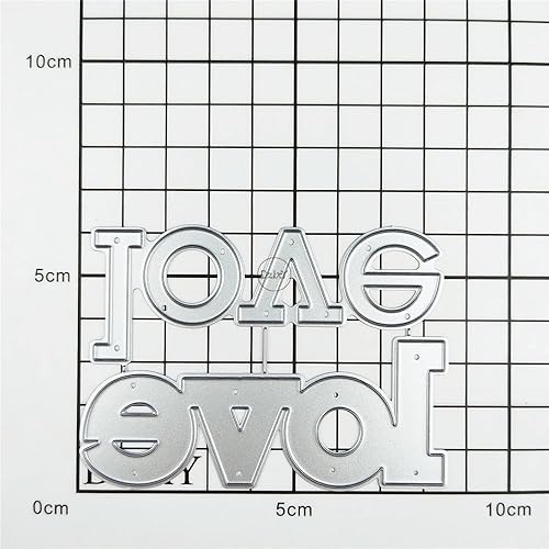 Vista 82 de DzIxY Troqueles de corte de metal con texto en inglés "I Love You" para hacer tarjetas, troquelados, troquelados, plantillas para máquina de álbumes