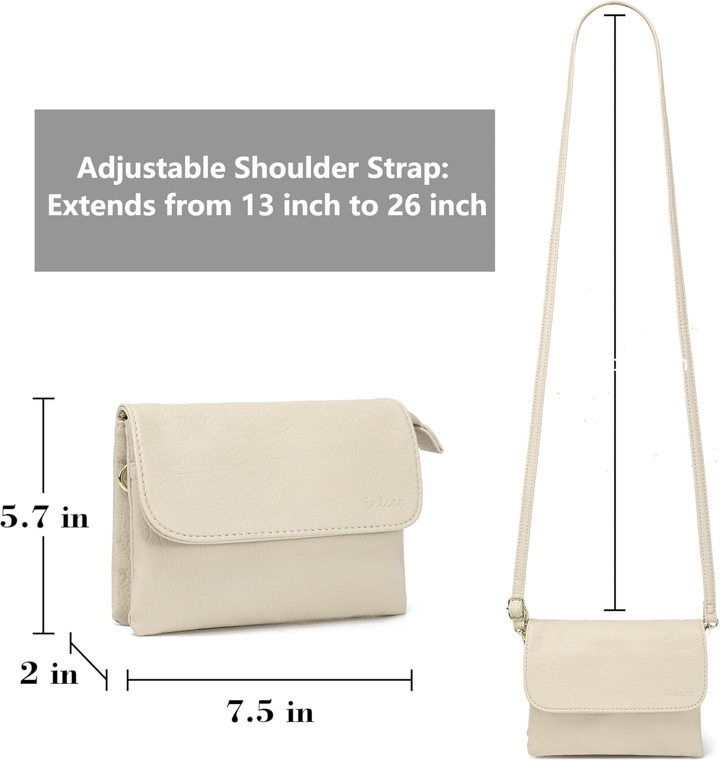 MINICAT RFID Blocking Small Crossbody Bags for Women Vegan Leather Mini Travel Purses Cell Phone Purse Cross Body Bag - Image 3