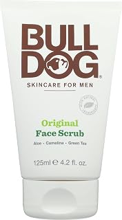 Bulldog Exfoliante facial original para el cuidado de la piel y el cuidado de la piel para hombre, 4.2 onzas líquidas