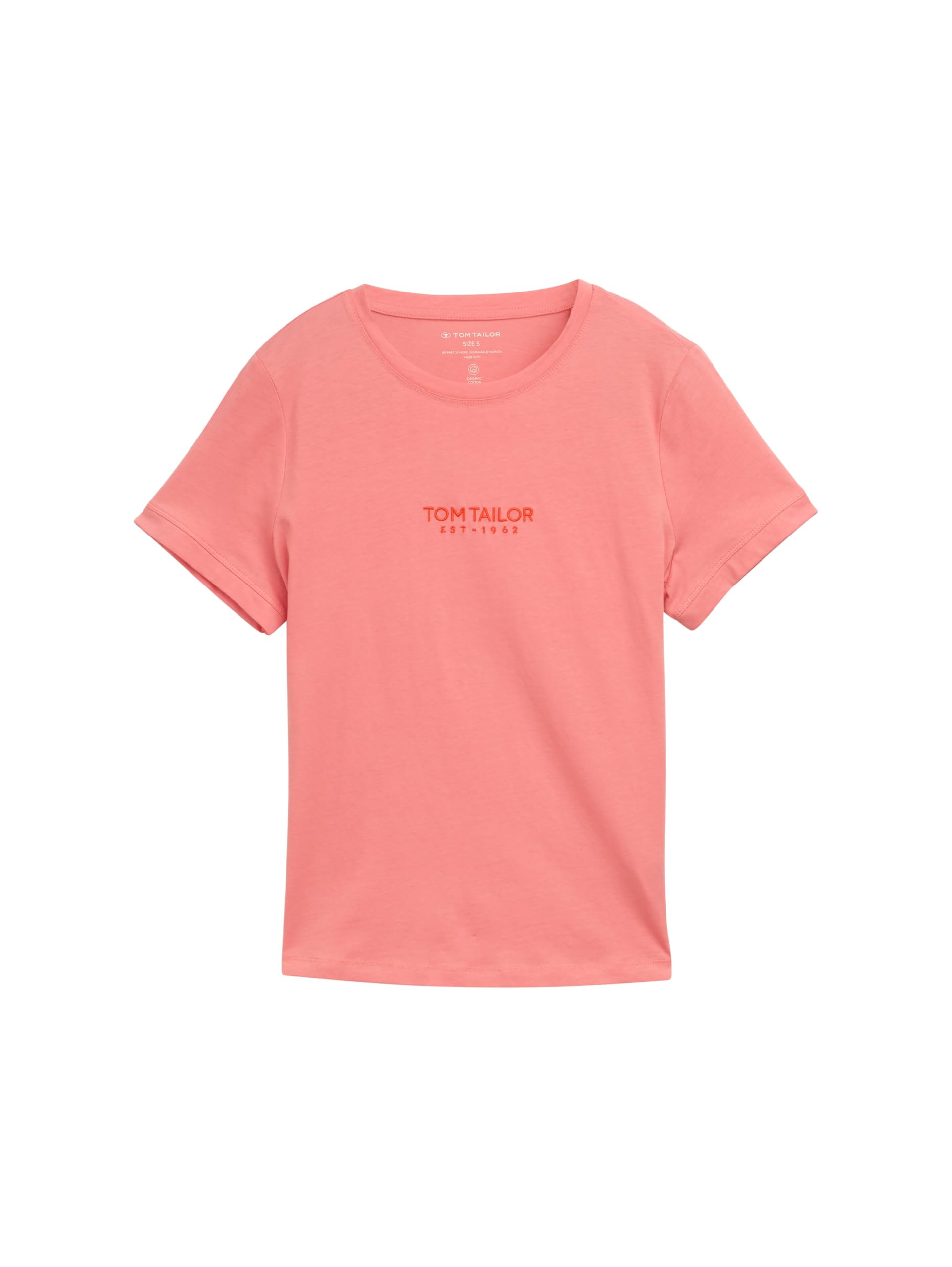 Tom Tailor Damen T-Shirt mit Logo-Stickerei