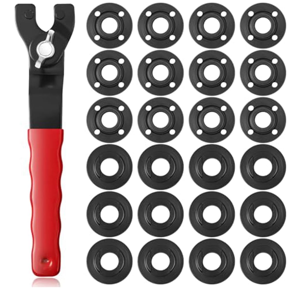 Clés à écrou d'angle pour meuleuse 5/8-11 kit de 25 pièces en métal pour bride de blocage rouge